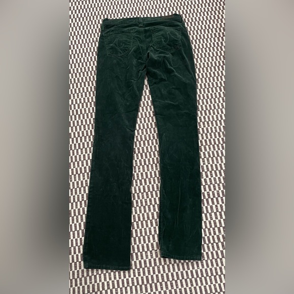 Green AG Adriano Goldschmied Women’s corduroy Stevie slim straight jeans, sz 25R - Picture 2 of 9